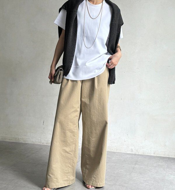  「裾切替半袖プルオーバー」|Tシャツ・カットソー|