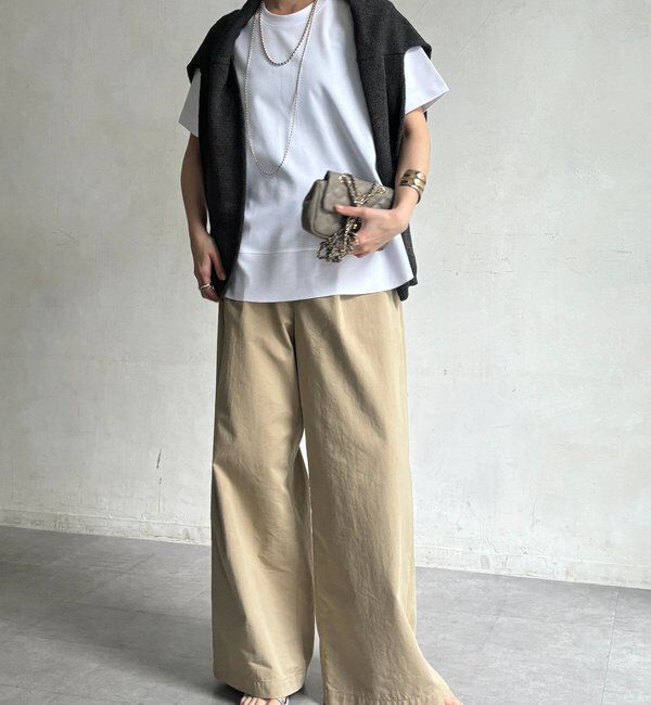  「裾切替半袖プルオーバー」|Tシャツ・カットソー|