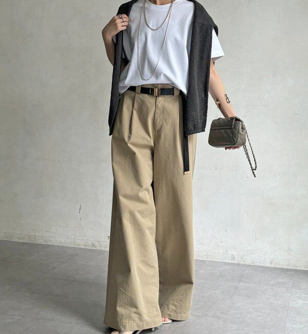  「裾切替半袖プルオーバー」|Tシャツ・カットソー|