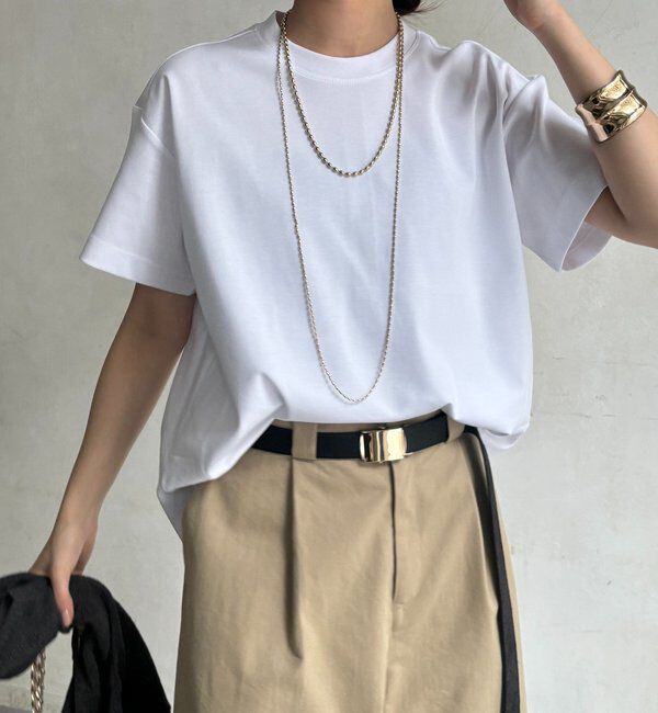  「裾切替半袖プルオーバー」|Tシャツ・カットソー|