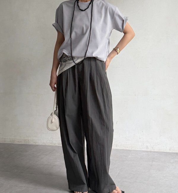  「裾切替半袖プルオーバー」|Tシャツ・カットソー|