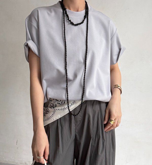  「裾切替半袖プルオーバー」|Tシャツ・カットソー|