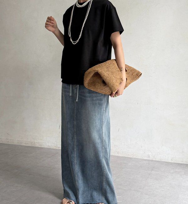  「裾切替半袖プルオーバー」|Tシャツ・カットソー|