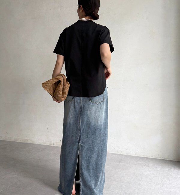  「裾切替半袖プルオーバー」|Tシャツ・カットソー|