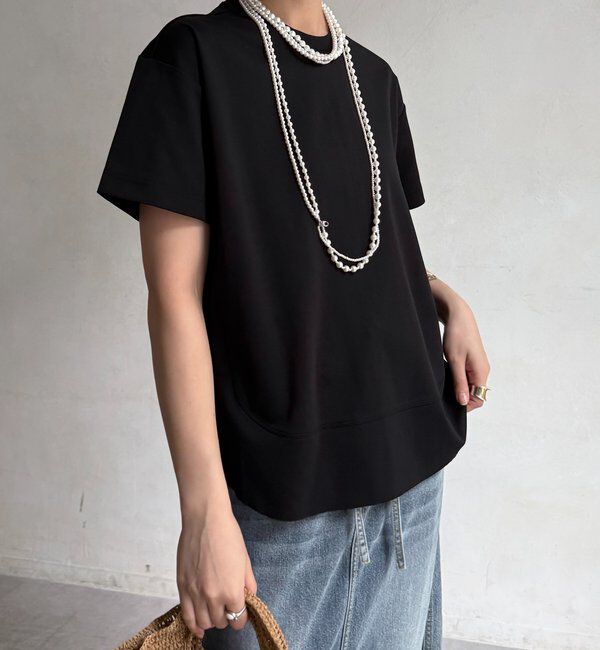  「裾切替半袖プルオーバー」|Tシャツ・カットソー|