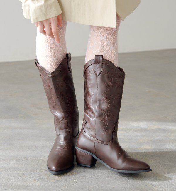  「ウエスタンブーツ」|ロングブーツ|