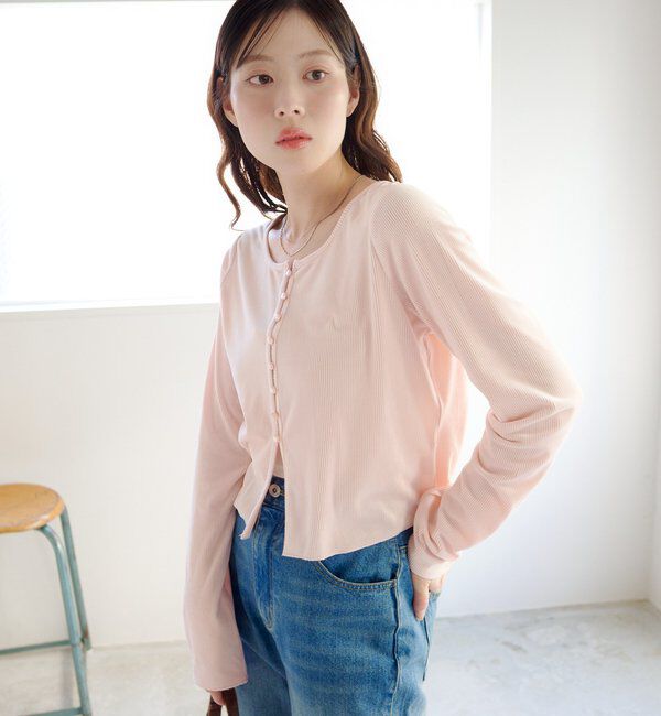  「カットベロアボタンカーディガン」|Tシャツ・カットソー|