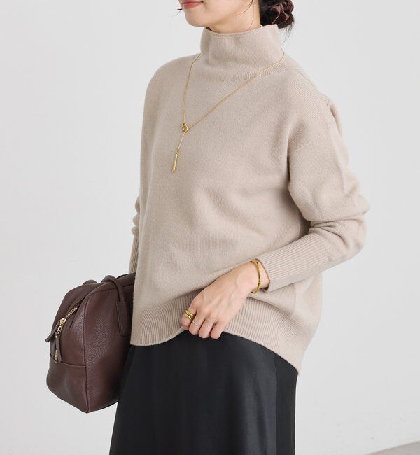  「【5色展開/万能トップス】ウール100NEWボトルネックニット」|ニット・セーター|