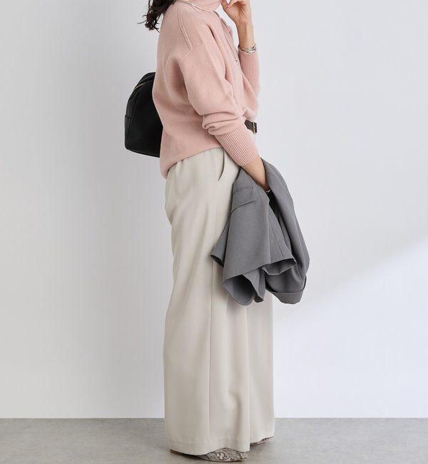  「【5色展開/万能トップス】ウール100NEWボトルネックニット」|ニット・セーター|