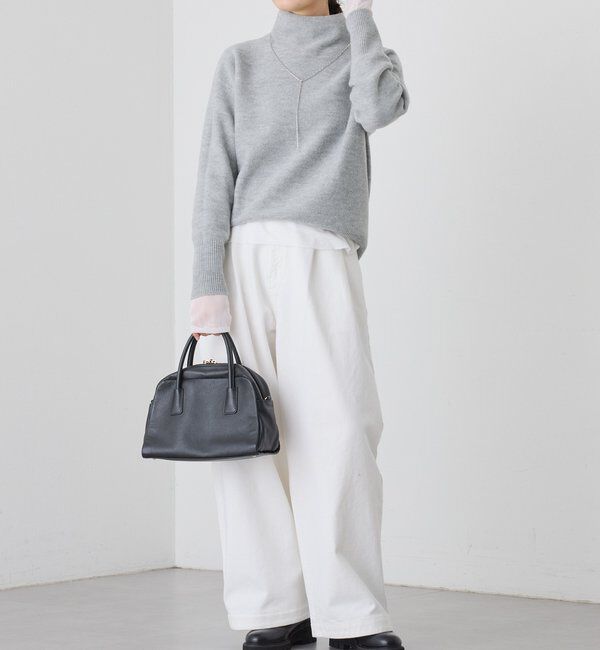  「【5色展開/万能トップス】ウール100NEWボトルネックニット」|ニット・セーター|