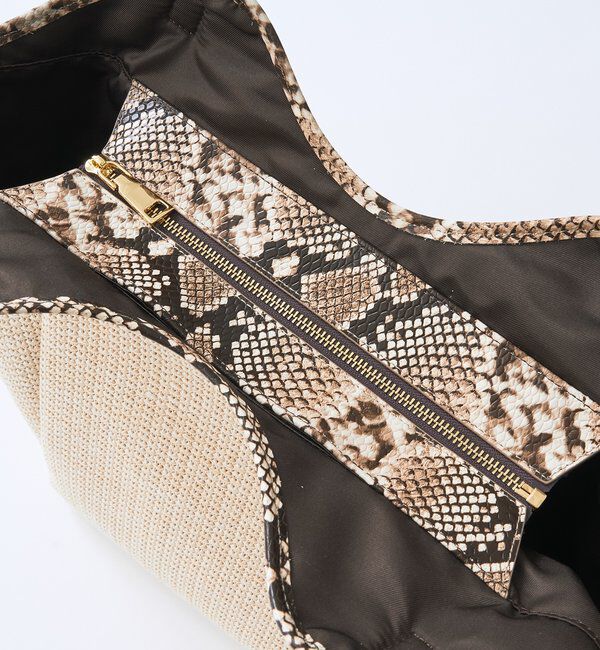  「【実用性抜群】レザーパイピングラージトート」|クラッチバッグ|