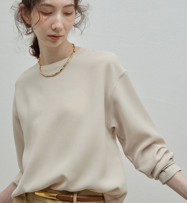  「【新色登場！】バックスリットブラウスT」|シャツ・ブラウス|ベージュ