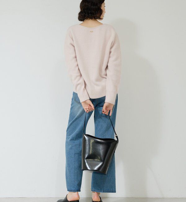  「【デコルテ美人ニット】ファーウールキーネックニット」|ニット・セーター|