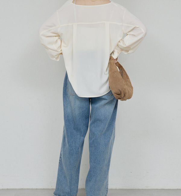  「センタープレスワイドデニム」|デニム|