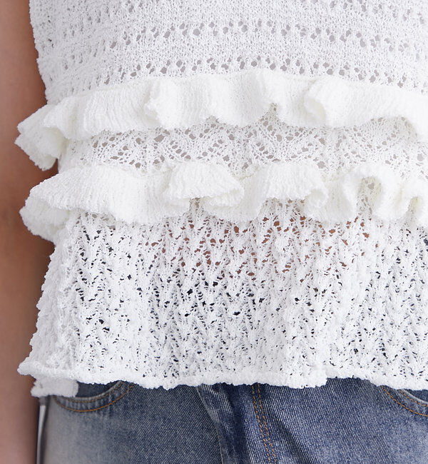  「フリルニットベスト」|ニット・セーター|