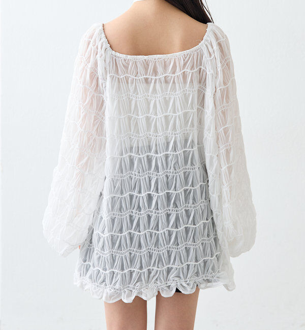  「ウェーブシアーブラウス」|シャツ・ブラウス|