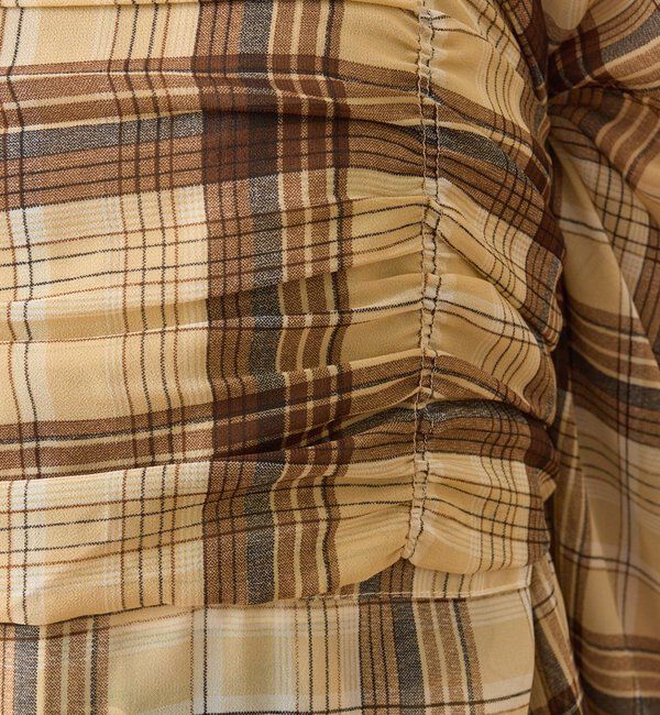  「【着こなし豊富◎】チェックビスチェSETビッグシャツ」|シャツ・ブラウス|