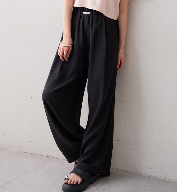  「【オールシーズン対応/WEB限定アイボリー】フリルイージーパンツ」|チノ|