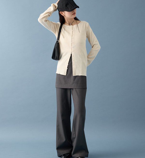  「起毛リブボタンカーディガン」|Tシャツ・カットソー|