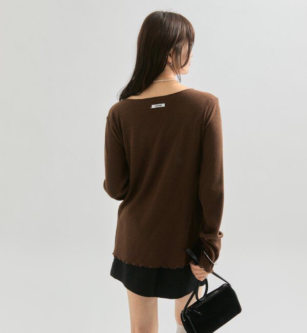  「起毛リブボタンカーディガン」|Tシャツ・カットソー|