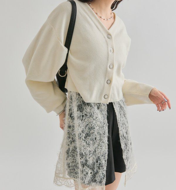  「Vボタンカーディガン」|カーディガン|