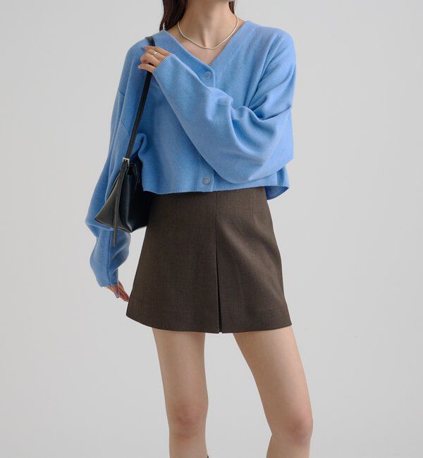  「Vボタンカーディガン」|カーディガン|