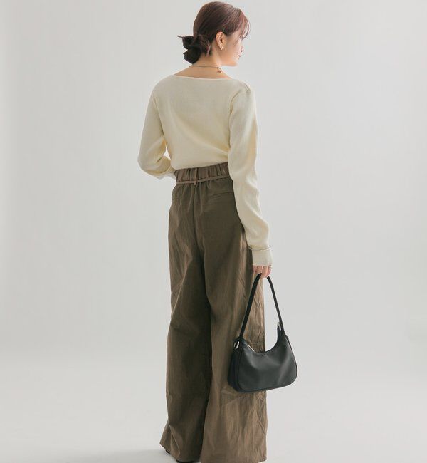  「サテンベルトパンツ」|チノ|
