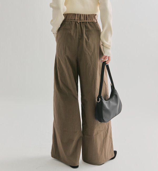  「サテンベルトパンツ」|チノ|