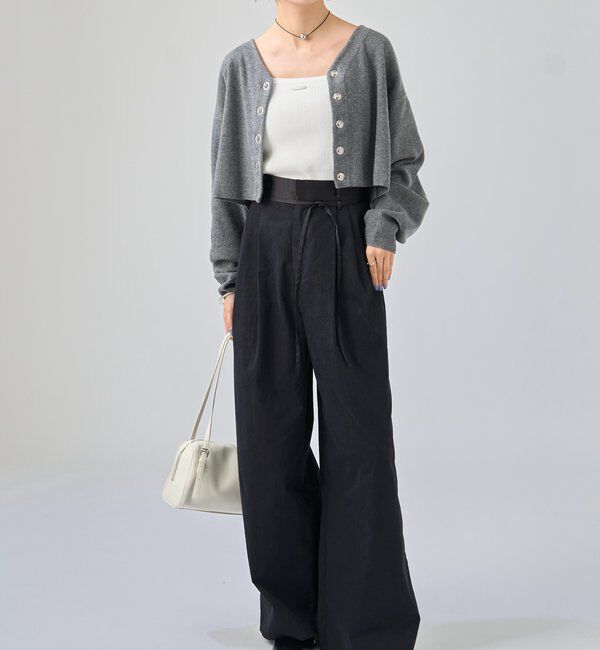  「サテンベルトパンツ」|チノ|