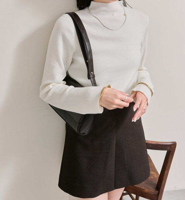  「プレート付きハイネックニット」|ニット・セーター|