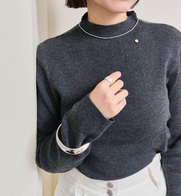  「プレート付きハイネックニット」|ニット・セーター|
