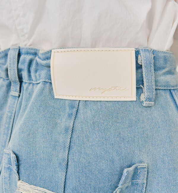  「クラッシュカーブパンツ」|デニム|