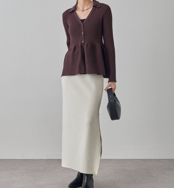  「【Lサイズも登場！】ポンチZIPタイトスカート」|スカート|