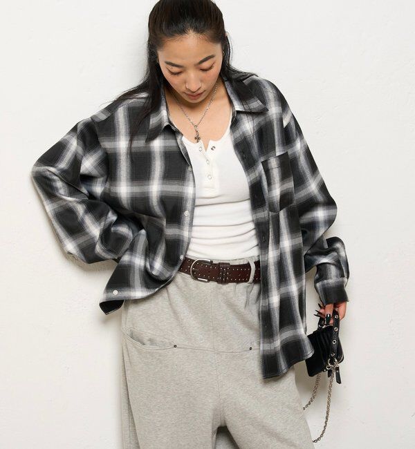  「KOOKYNオンブレチェックシャツ」|シャツ・ブラウス|