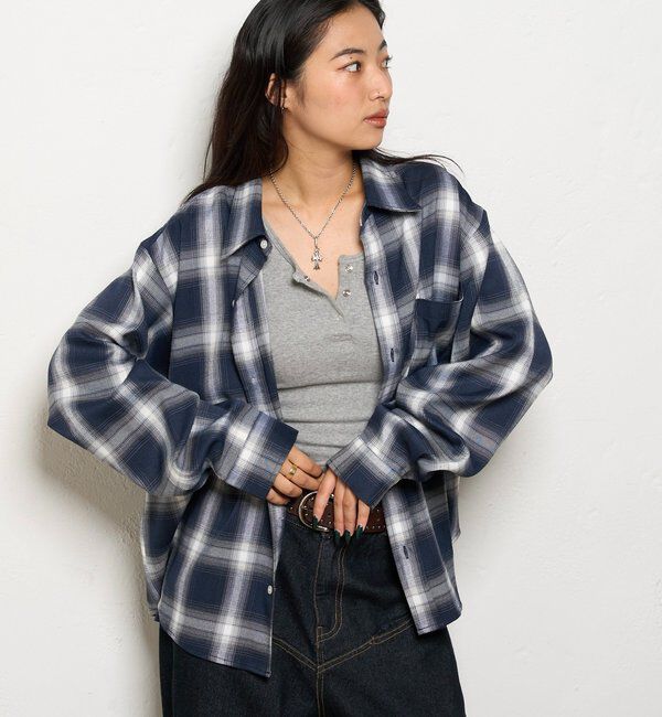 「KOOKYNオンブレチェックシャツ」|シャツ・ブラウス|