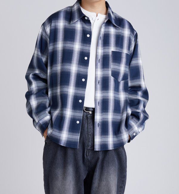  「KOOKYNオンブレチェックシャツ」|シャツ・ブラウス|