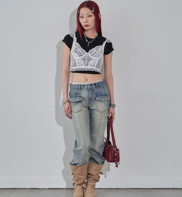  「スタースタッズフレアデニム」|デニム|