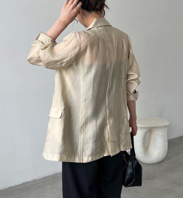  「【全骨格細見え/オフィスコーデにも◎】ライトテーラージャケット」|テーラードジャケット|