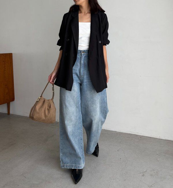  「【全骨格細見え/オフィスコーデにも◎】ライトテーラージャケット」|テーラードジャケット|