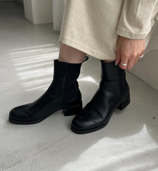  「【話題の人気シューズが再登場！】リブ切替ショートブーツ」|ロングブーツ|