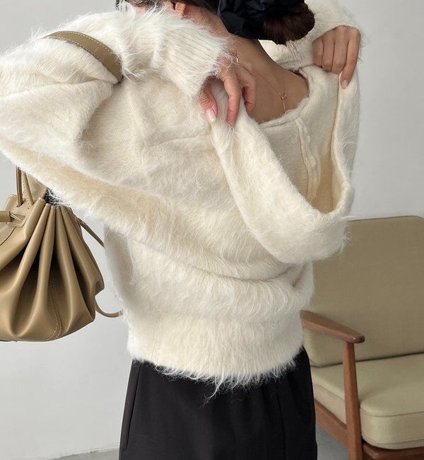  「シャギーニットフーディ」|ニット・セーター|