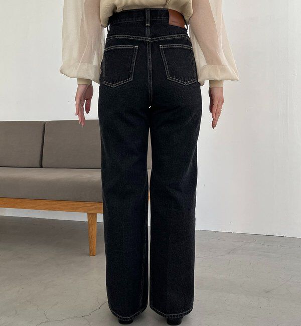  「【低身長サイズあり】セミフレアデニム」|デニム|