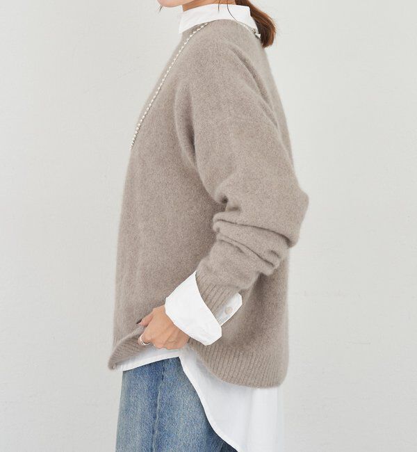  「ファーウールクルーネックニット」|ニット・セーター|