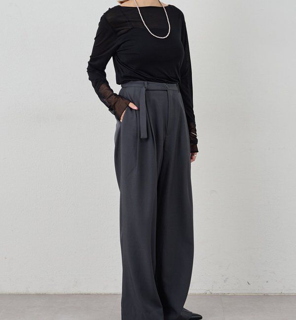  「ダブルタックワイドパンツ」|チノ|