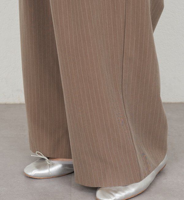  「ダブルタックストライプワイドパンツ」|チノ|