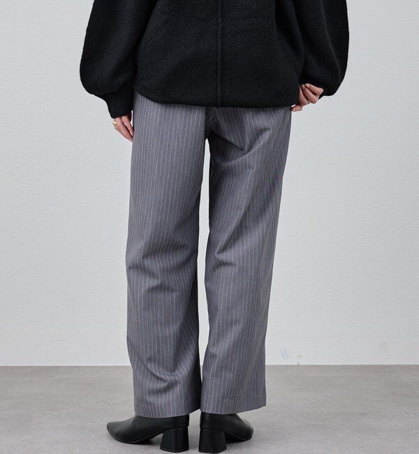  「ダブルタックストライプワイドパンツ」|チノ|
