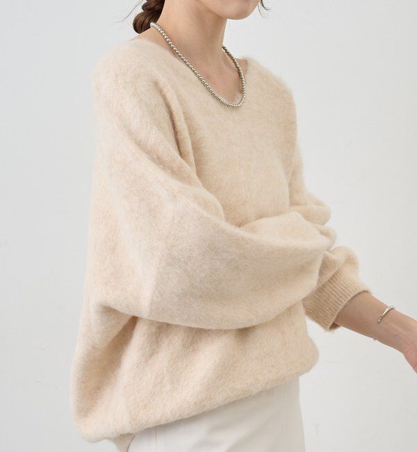  「【着映えニット】シャギーＶネックプルオーバー」|ニット・セーター|