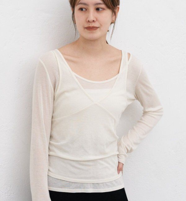  「ビスチェレイヤードカットソー」|Tシャツ・カットソー|オフホワイト