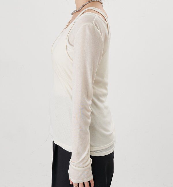  「ビスチェレイヤードカットソー」|Tシャツ・カットソー|