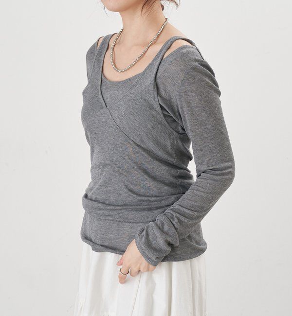  「ビスチェレイヤードカットソー」|Tシャツ・カットソー|